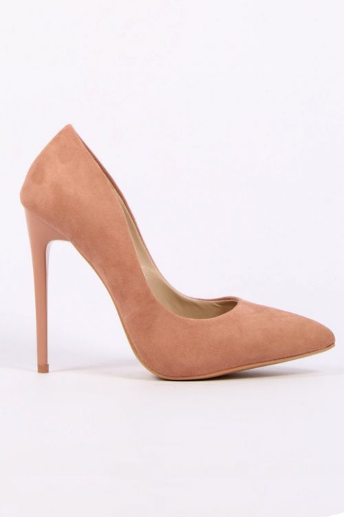 Suede high heels