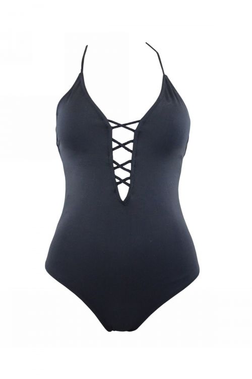 ΟΛΟΣΩΜΟ ΜΑΓΙΟ SHINY V NECK - Μαύρο