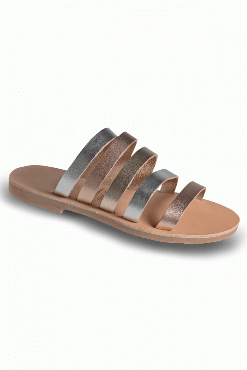 Handmade greek leather sandals Eriphili - Multi