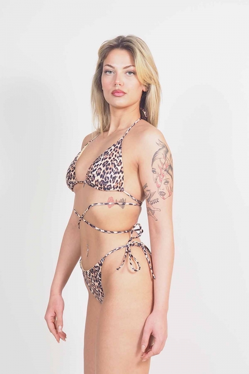Animal print bikini triangle set Amal