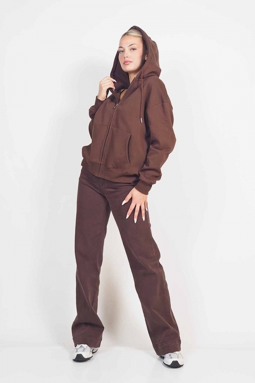 Athletic cardigan with zipper and hoodie