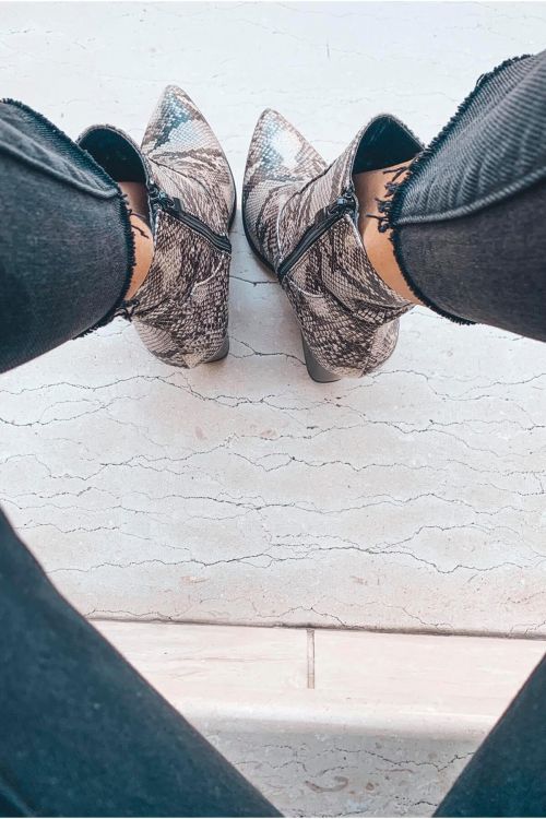 Wild and high ankle boots - Snake