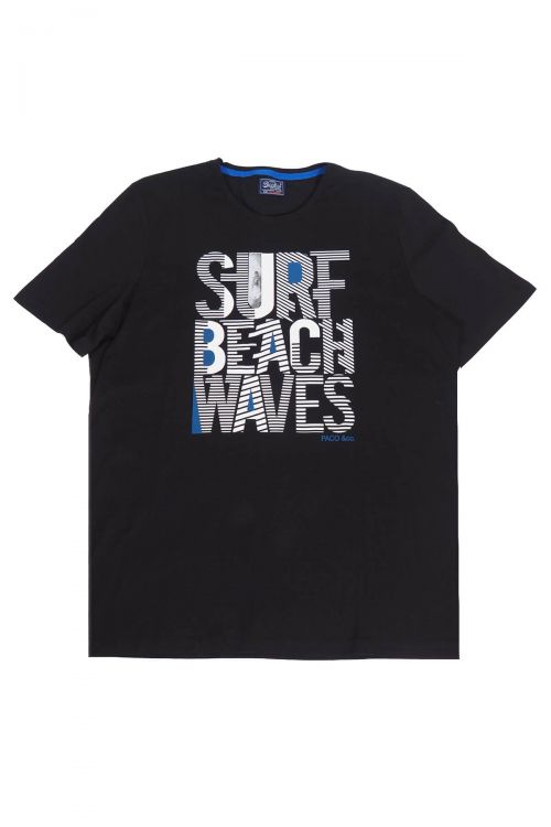 ΜΠΛΟΥΖΑ ΑΝΤΡΙΚΗ SURF BEACH WAVES - Μαύρο