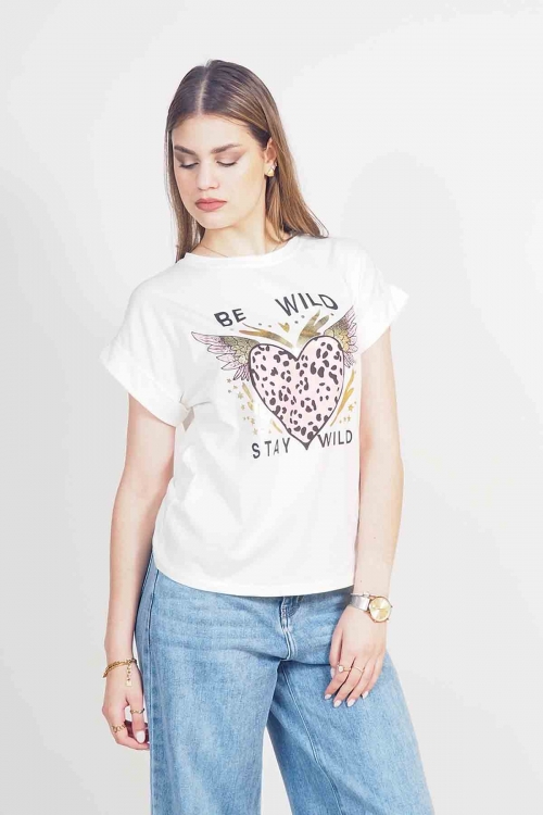 Cotton t shirt Be wild
