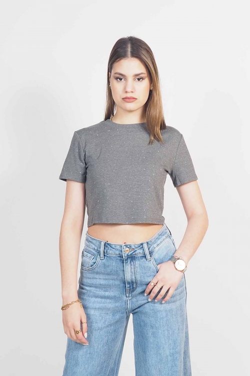 Crop sparkle t shirt