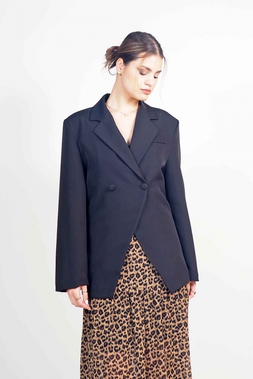 Cross cut blazer