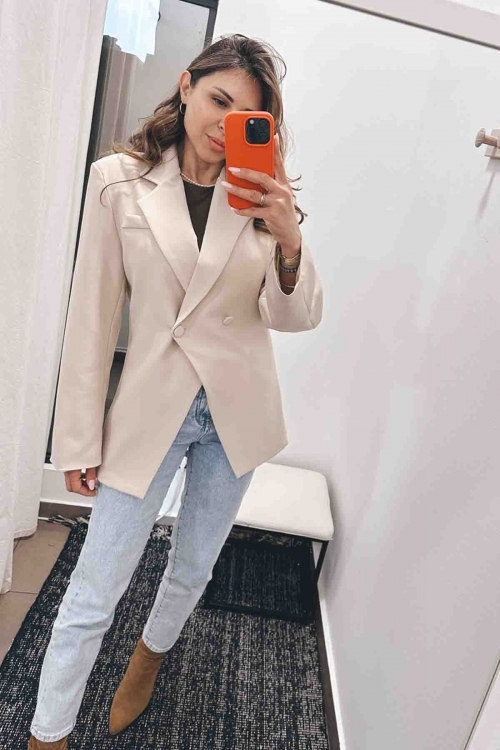 Cross cut blazer