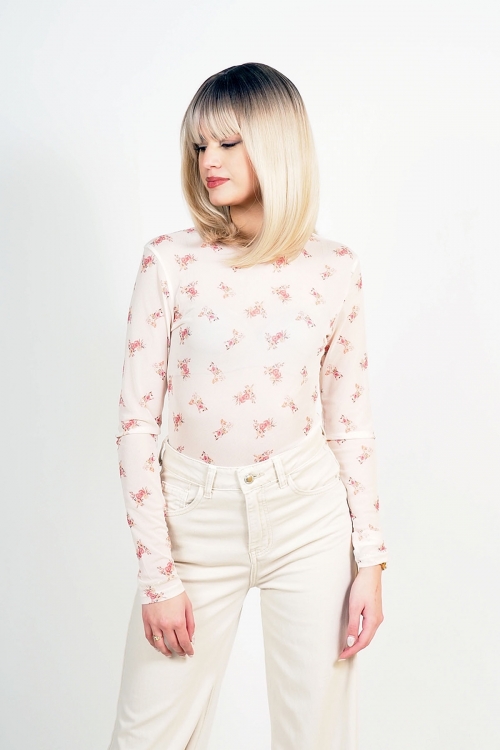 Cthrough flowered bodysuit Peyton