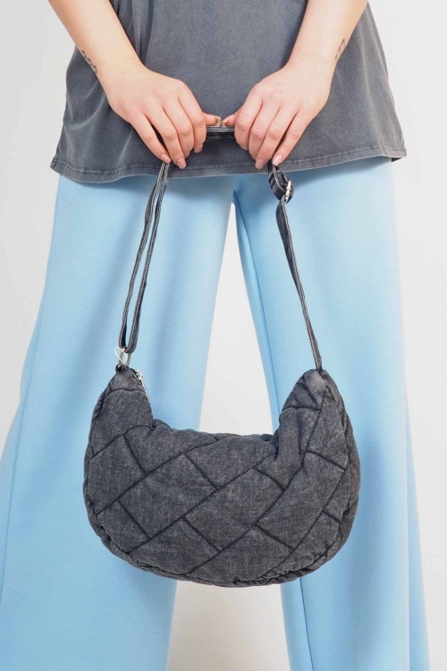 Denim shoulder bag
