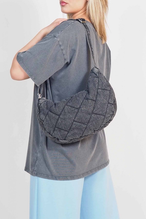 Denim shoulder bag