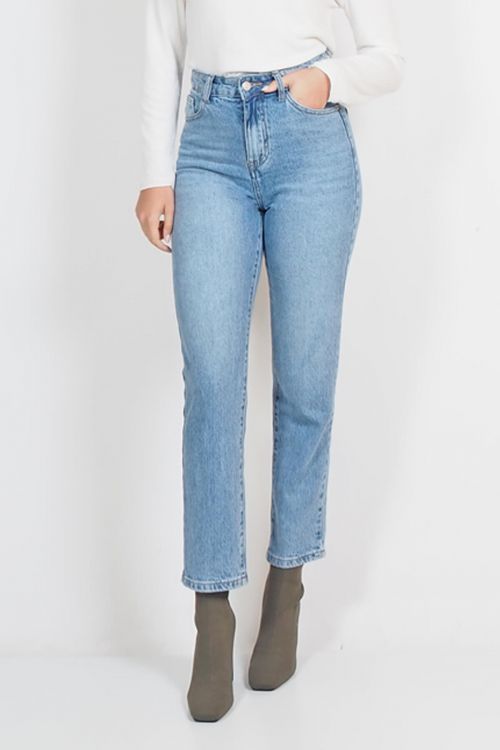 Τζίν mom fit Lesia - Μπλε