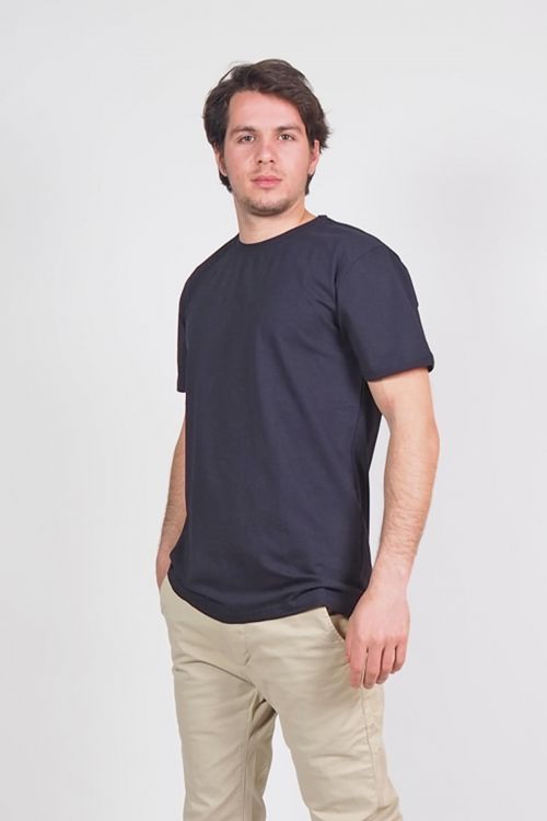 Ανδρικό t-shirt Base round neck - Μπλε Σκούρο