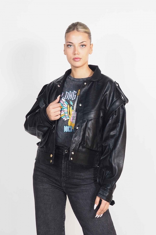 Eco leather jacket Violet