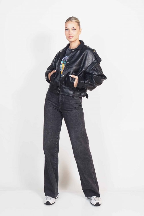 Eco leather jacket Violet