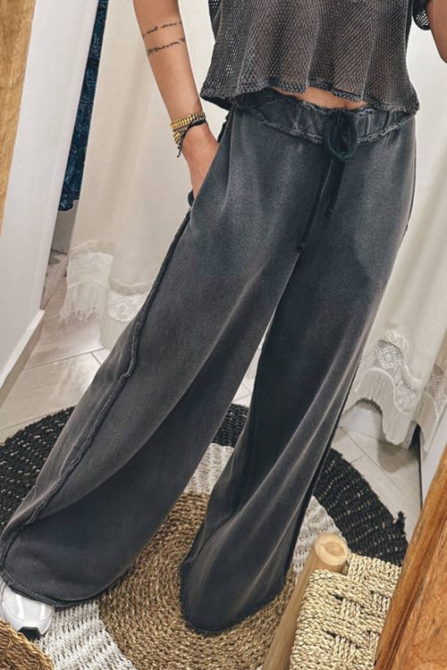 Low waisted bell pants Mia - Graphite