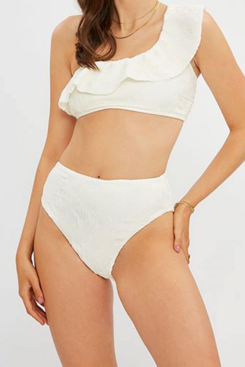 CASSANDRA High Leg High Waist Brief - Λευκό