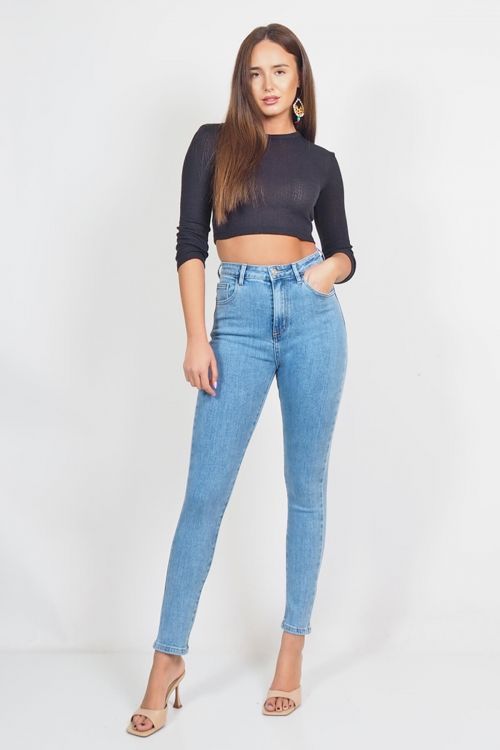 Τζιν Claudia high waist skinny - Μπλε