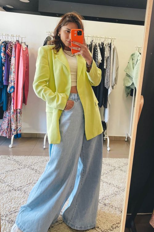 Faye soft blazer - Lime