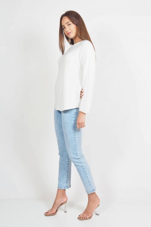 Knit soft μπλούζα Erin - Λευκό