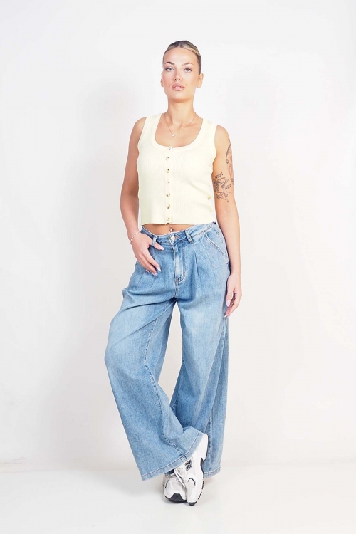 High waisted wide leg jeans Amara