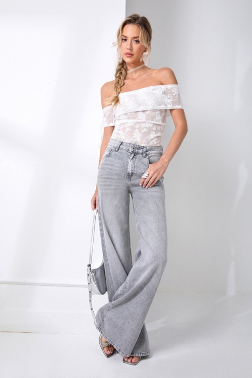 High waisted wide leg pants Renata