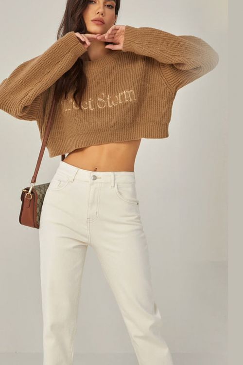 Premium high waisted mom fit jeans Lucia