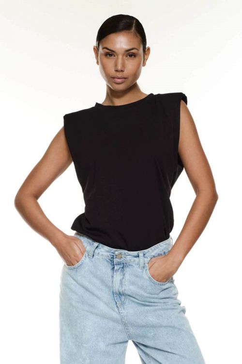 Sleevless t-shirt Milena - Μαύρο