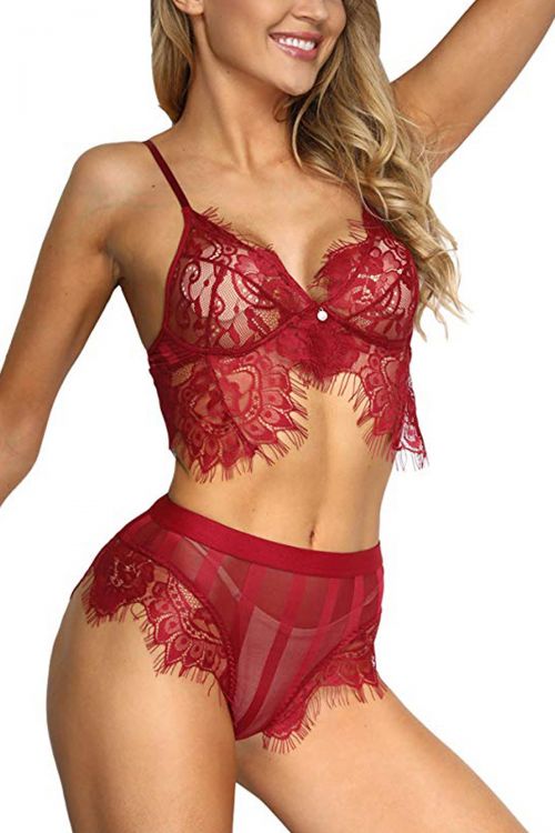 Lace fantasy underwear set