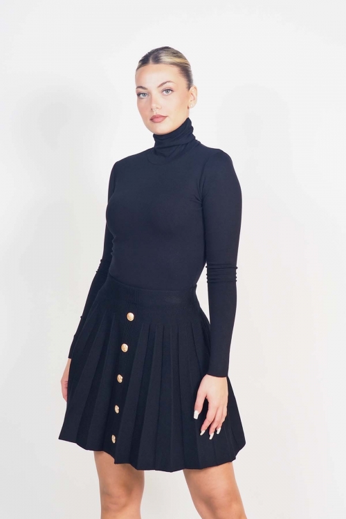 Knit skirt with golden buttons Angie
