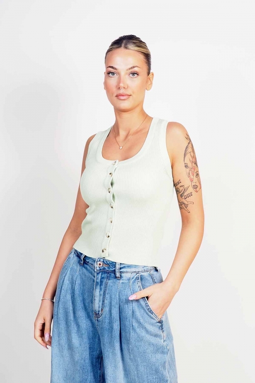 Knit top with buttons Eira