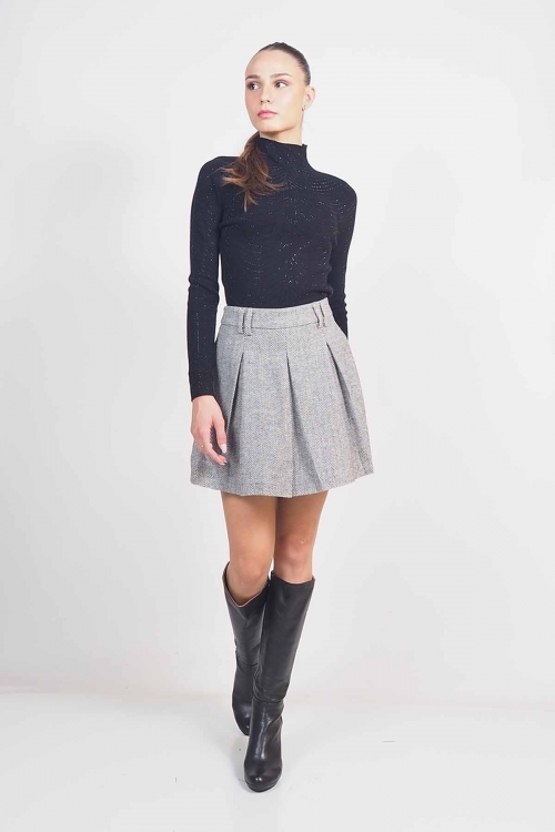 Knit turtleneck top with sparkles Freya