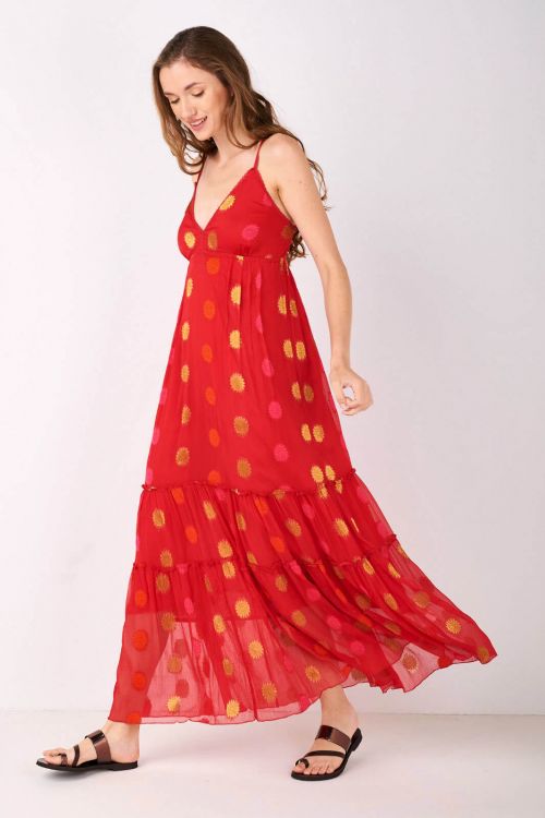 Φόρεμα boho Cantaloop - Κόκκινο