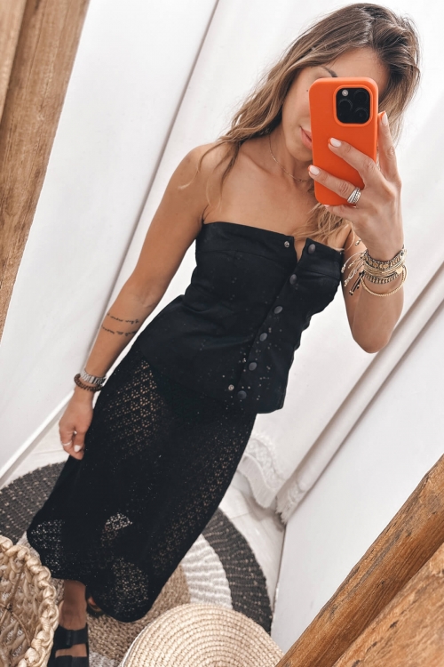 Lace knit skirt