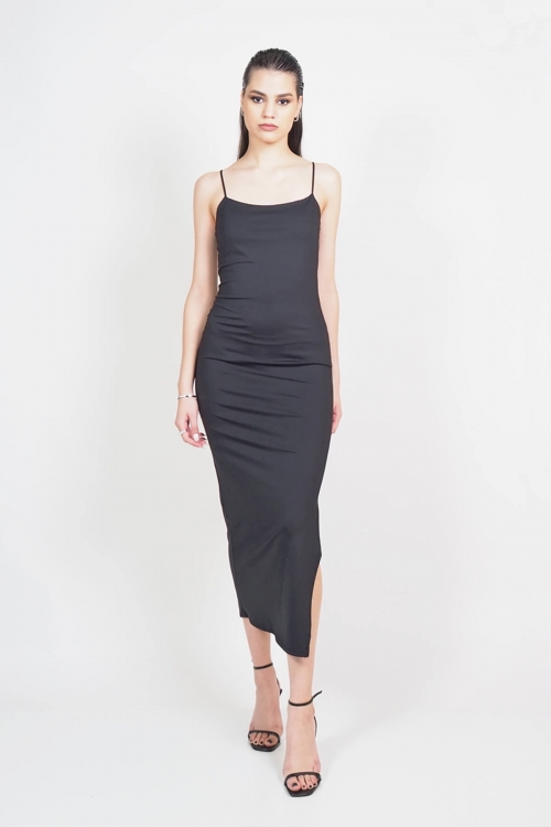 Jessica long dress with slit