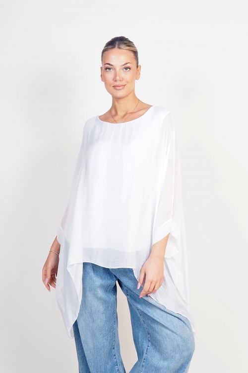 Loose silky top