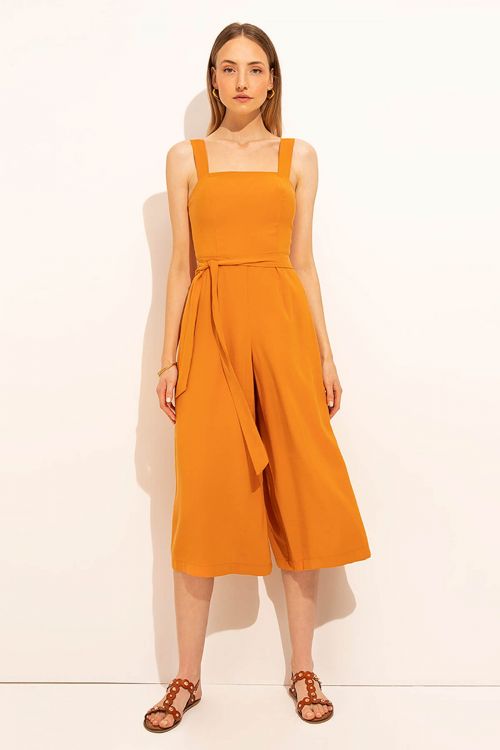 Alexadra cropped jumpsuit - Πορτοκαλί