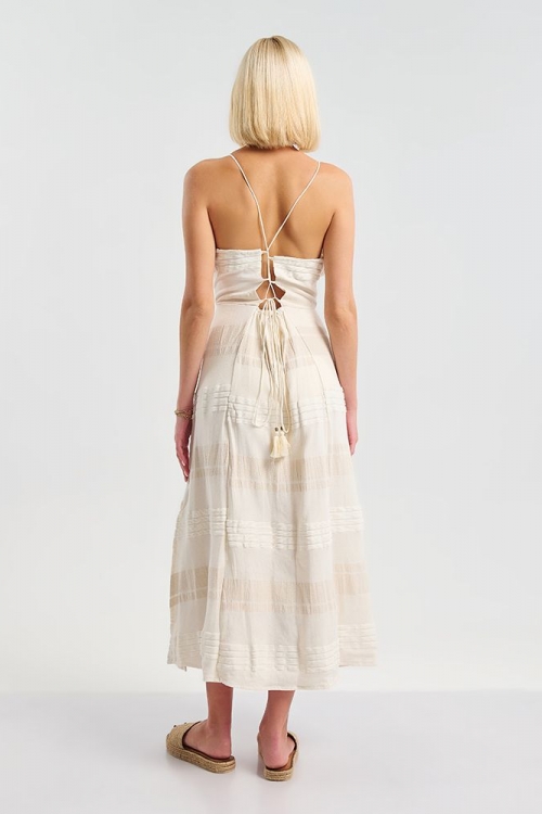 Μακρύ φόρεμα με δέσιμο στην πλάτη