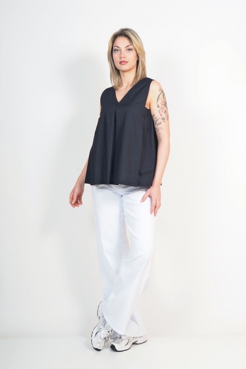 Moutaki top with elastic