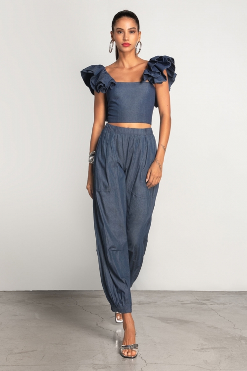 Moutaki trousers με λαστιχο