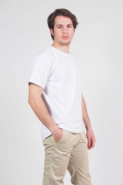 Ανδρικό t-shirt Base round neck - Λευκό