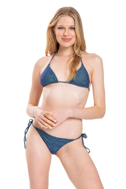 Amaryllis Textured Triangle Top - Τυρκουάζ