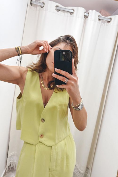 Mary stylish vest - Lime