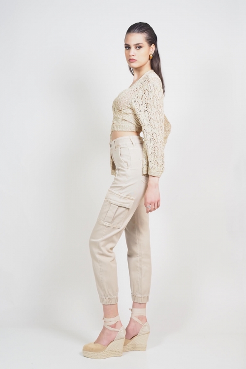 Premium high waisted cargo pants Eva