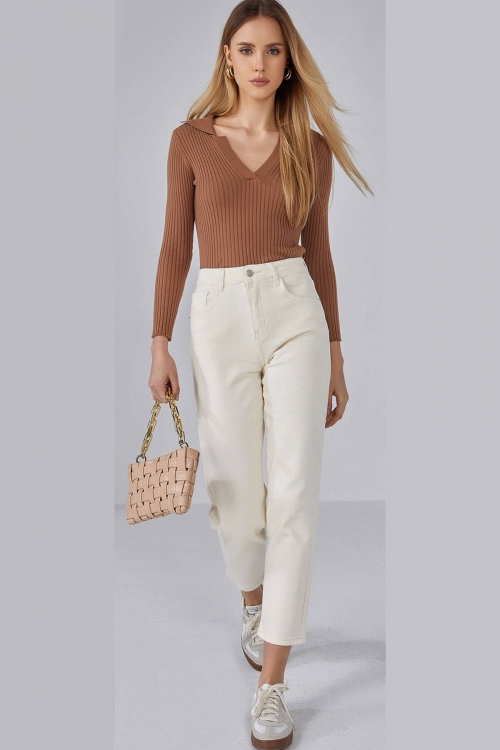 Premium high waisted mom fot jeans Aelia