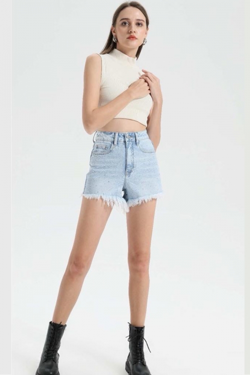 Premium high waisted shorts with rhimestones Pandora