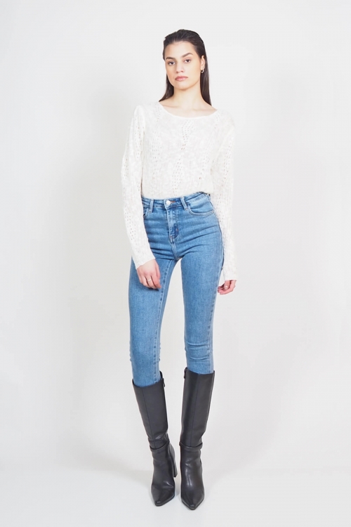 Premium high waisted skinny jeans Ayla