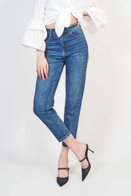 Premium high waisted straight jeans Cassidy