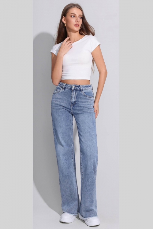 Premium high waisted wide led jeans Rease
