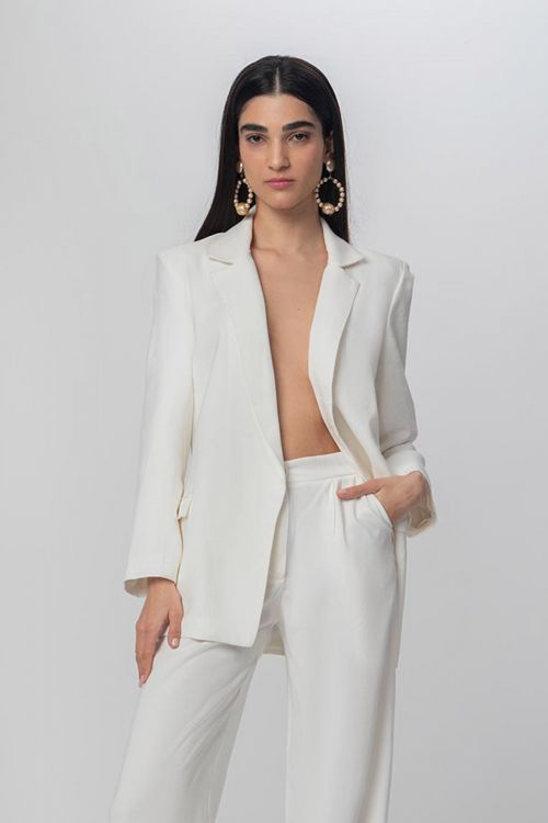 Faye soft blazer - Λευκό