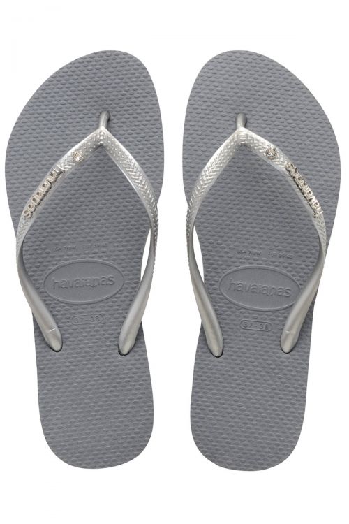 Havaianas Slim Metal Logo & Crystal